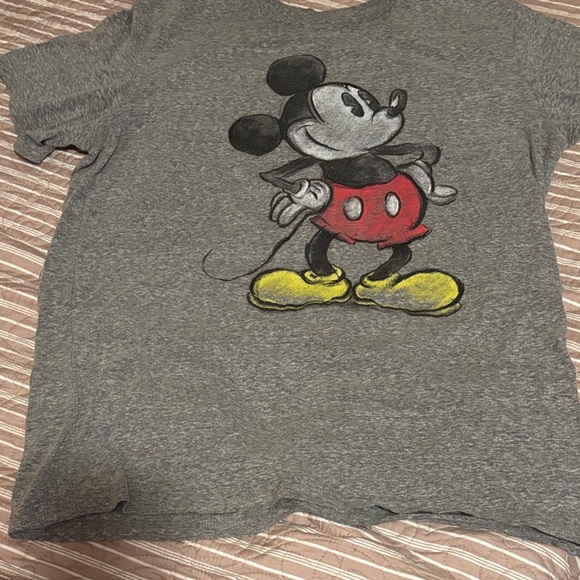 Disney Gray Mickey Mouse Kids T-Shirt - Picture 1 of 2